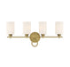 Woodbury 4-Light Bath in Warm Brass