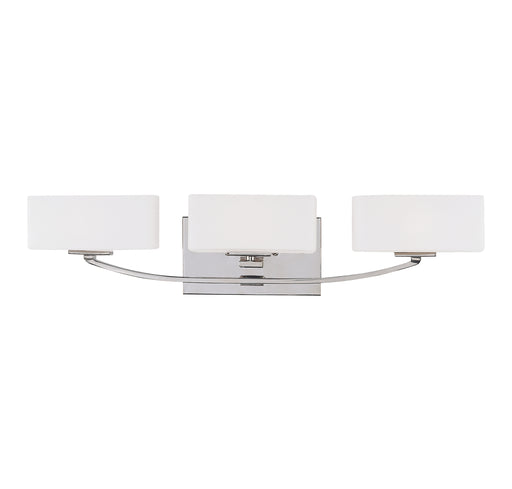 Nordic 3 Light Bath Bar in Polished Nickel