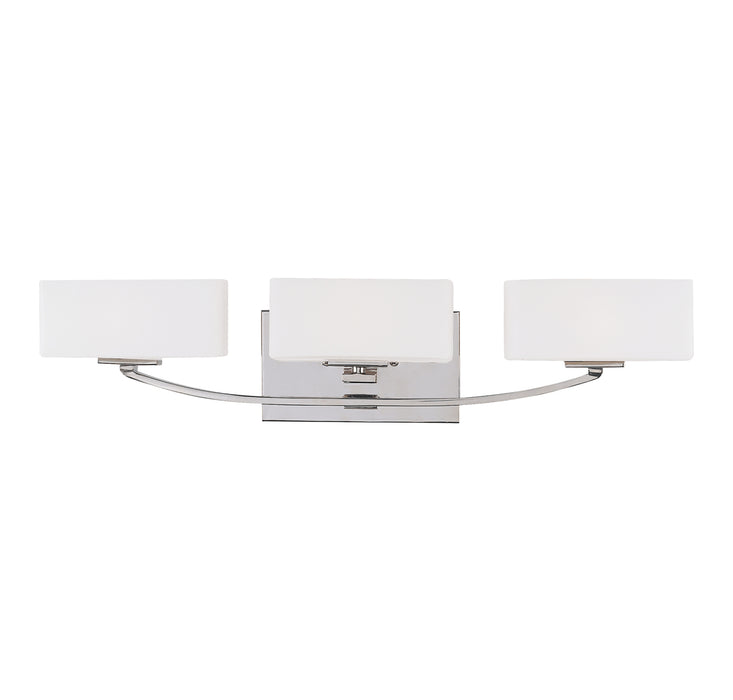 Nordic 3 Light Bath Bar in Polished Nickel