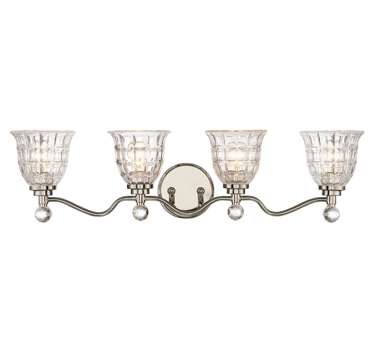 Birone 4-Light Bath Vanity in Polished Nickel