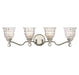 Birone 4-Light Bath Vanity in Polished Nickel