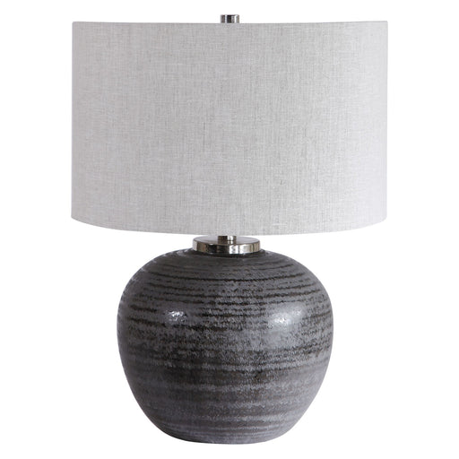 Uttermost's Mikkel Charcoal Table Lamp Designed by John Kowalski - Lamps Expo