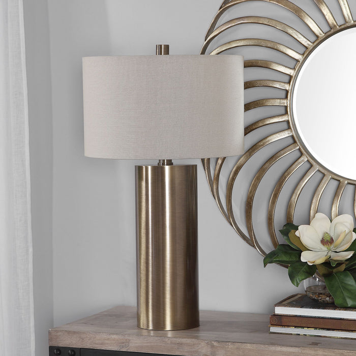 Uttermost's Taria Brushed Brass Table Lamp - Lamps Expo