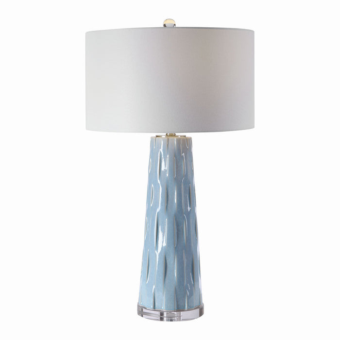 Uttermost's Brienne Light Blue Table Lamp Designed by Jim Parsons - Lamps Expo