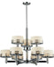 Elea 9-Light Chandelier in Chrome with Matte Opal Glass - Lamps Expo