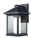 Mesa 1-Light Outdoor Wall-Light in Black with Clear Beveled Glass - Lamps Expo