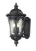 Doma 3-Light Outdoor-Light in Black with Water Glass Glass - Lamps Expo