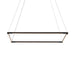 Z-Bar Pendant Medium Square, Soft Warm, Matte Black, 26" x 26"