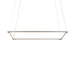 Z-Bar Pendant Medium Square, Soft Warm, Silver, 26" x 26"